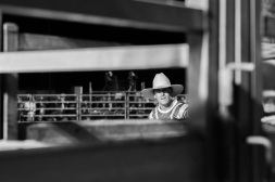 Bullfighter David Martin waits for the chute to open | DC Solutions Rodeofest Kalgoorlie