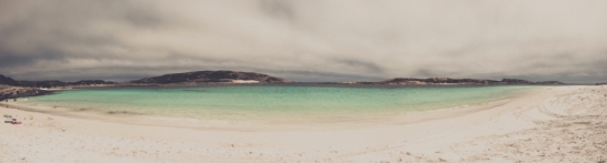 Little Wharton beach on a cloudy day - remote south coast of Western Australia.
